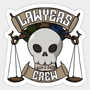 Lawyers crew Jolly Roger pirate flag Sticker